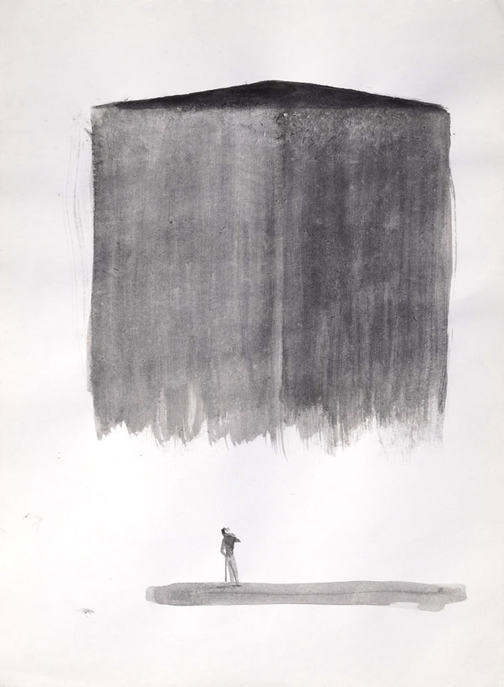 Eine Auseinandersetzung mit Isolation und dem architektonischen Raum: "Lost 1" von Jan Kyo verbindet minimalistische Acrylmalerei mit tiefgr&uuml;ndiger Abstraktion.