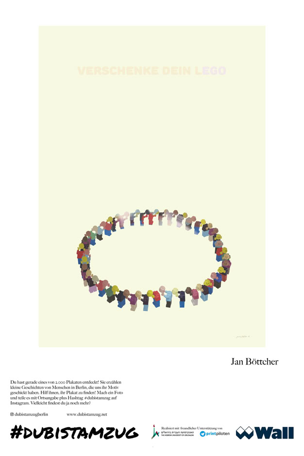 Jan Kyo (Artist formerly Jan Boettcher) realizes the public art project "Du bist am Zug" in Berlin, deconstructing identity through digital media.